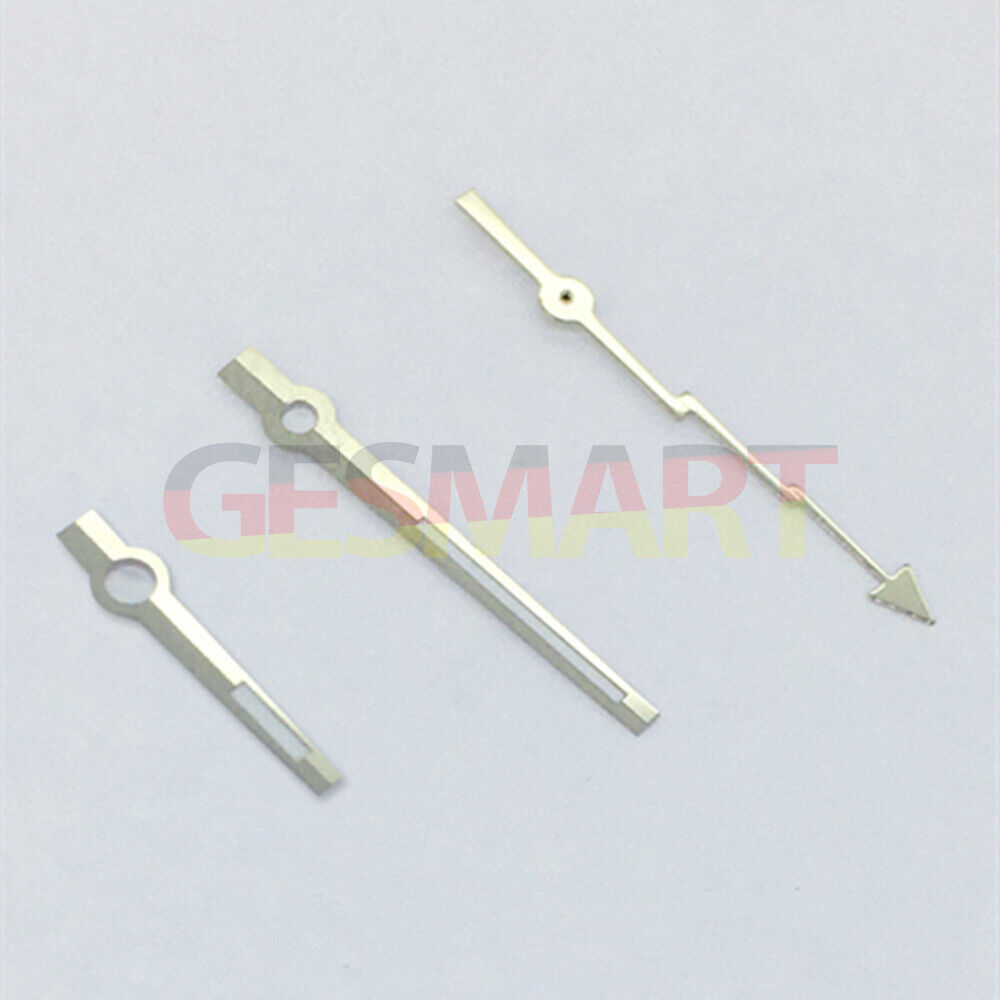 Aiguilles de seconde lumineuses vertes argentées pour montres Asian 8215/2813/8205