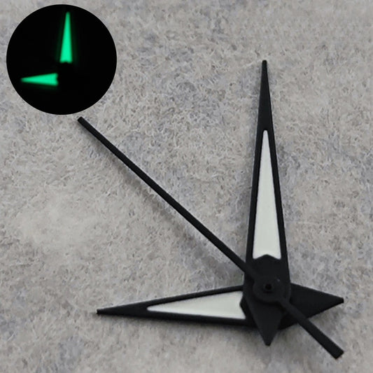 Black Tone Watch Hands with C3 Green Lume for NH34 NH35 NH36 Sports Watch Mod