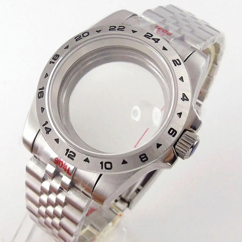 39mm GMT Bezel Sapphire Watch Case Fit NH34/35/36 PT5000 Miyota 8215 2836 2813
