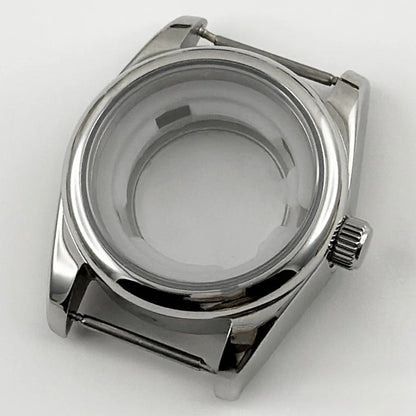Ladies 31MM Round Bezel Sapphire Glass Jubilee bracelet Watch Case Fit NH05 NH06