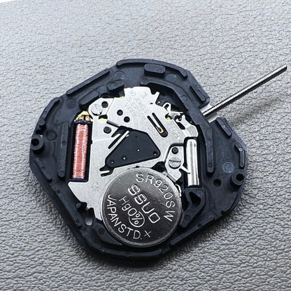 Japan Hattori Epson VX42E quartz watch movement with date display at 6 o'clock, precision timing.