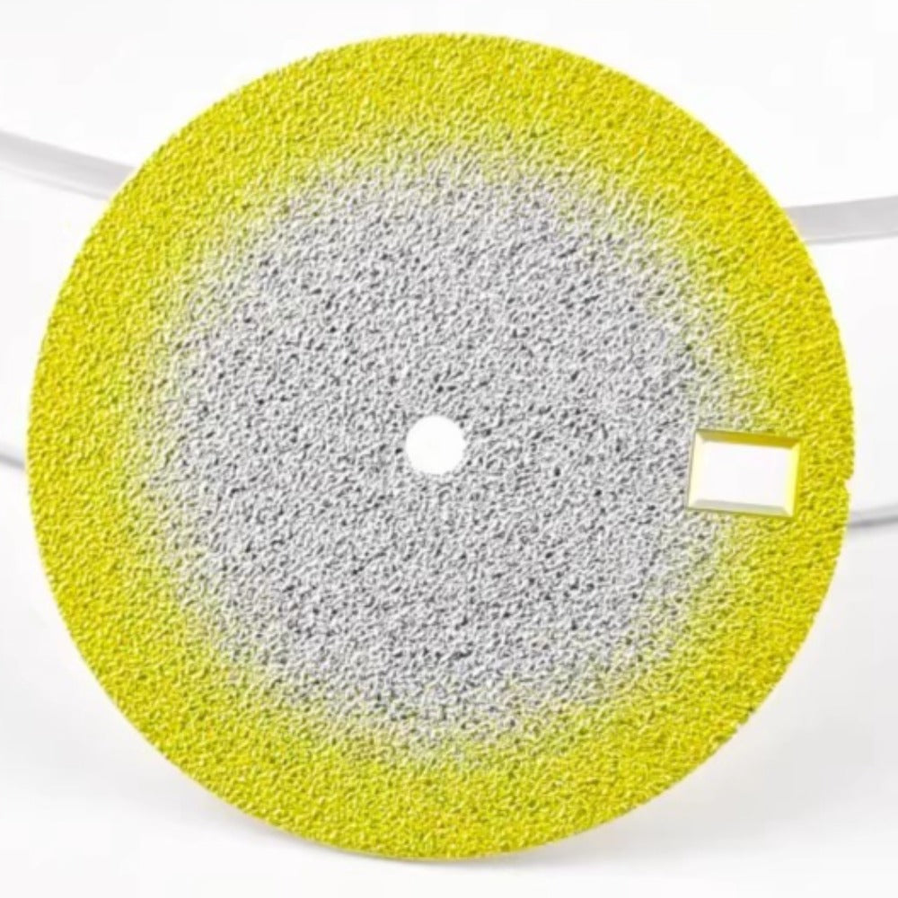 Gradual yellow matted 28.5mm watch dial, compatible with Miyota 8215/8200 movements.