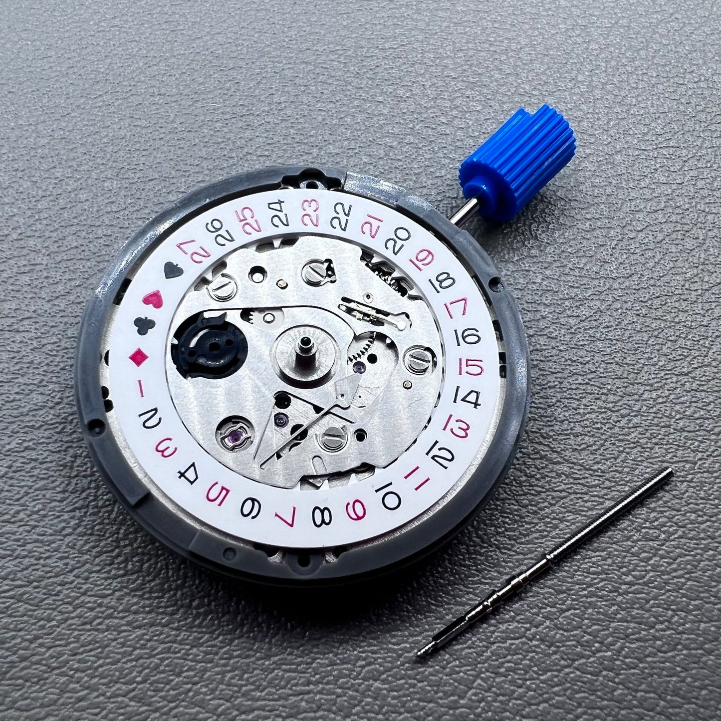 Japan NH35 NH35A Black Spade Automatic Mechanical Movement SKX007 Crown@3.8