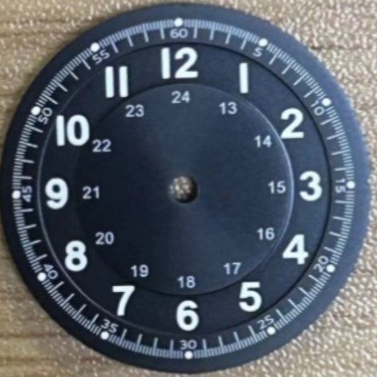 Black+White 29mm Watch Dial For ETA2824 2836 Movement Green Lume