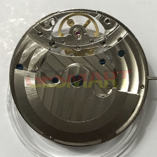 Asian 3 Hands Star Moon Phase watch with flywheel, automatic mechanical movement for men, elegant design.