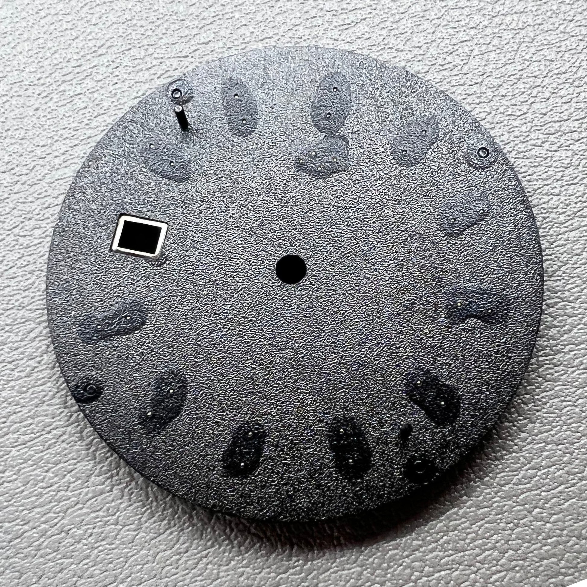 NO Lume black Datejust 33mm watch dial, compatible with NH35 NH36 movements, stylish replacement accessory.