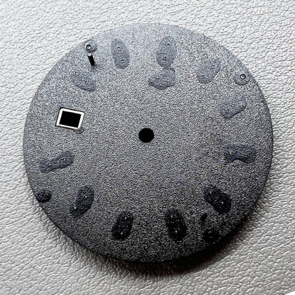 NO Lume black Datejust 33mm watch dial, compatible with NH35 NH36 movements, stylish replacement accessory.