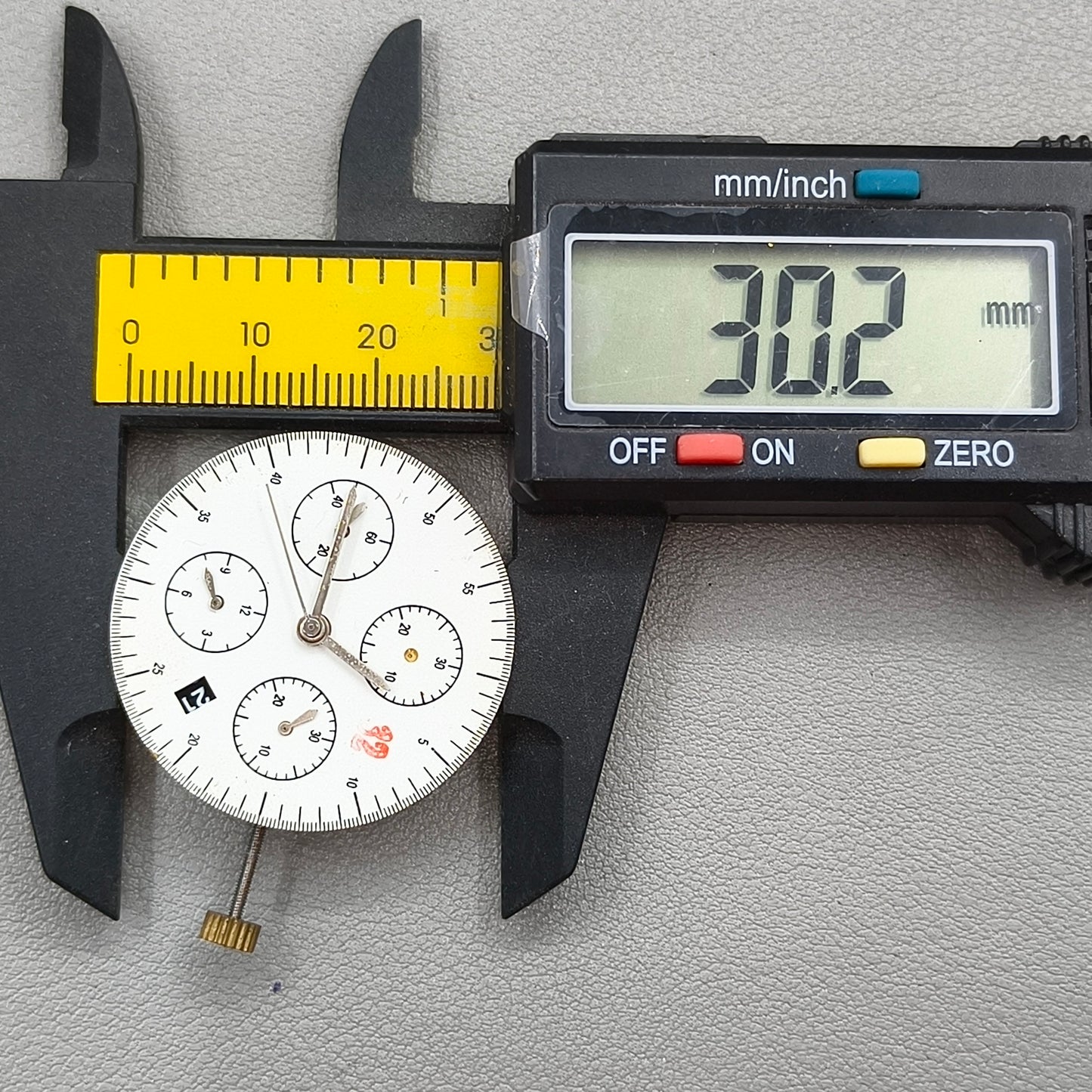 Chronograph Movement @4.5 Black Single Calendar Second@9 ETA 7750 Replacement