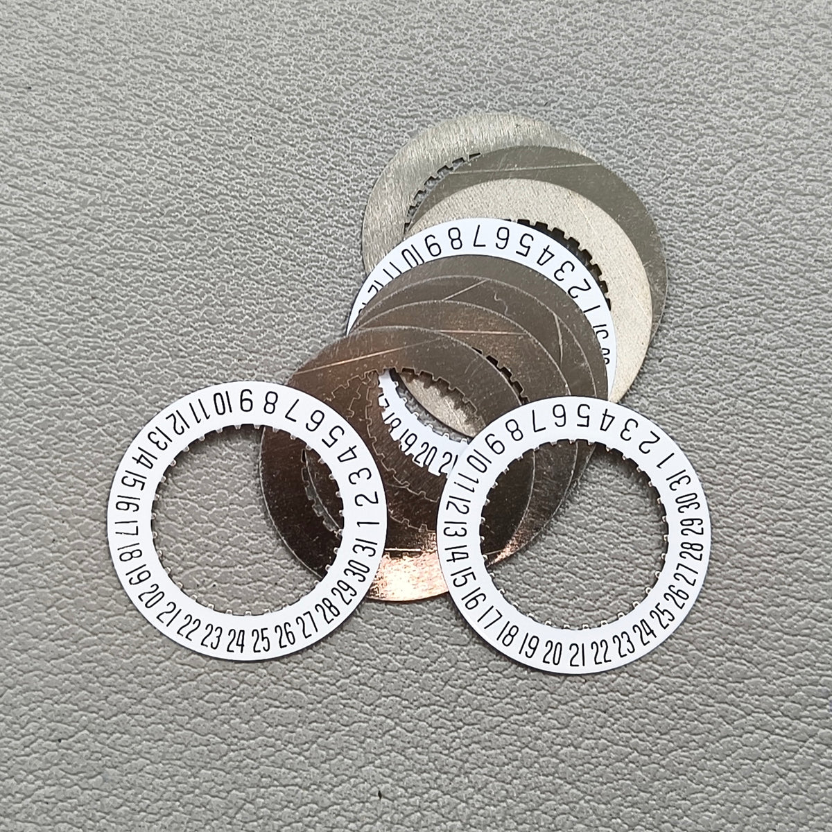 2 PIECES White Date Disk Wheel Date Wheel Date@6 for ETA 956.412 Movement