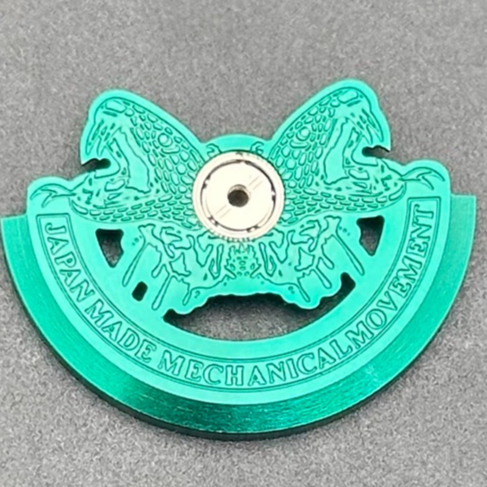 Modified Blue Green Two-headed Snake Rotor Oscillating Weight for NH35 NH36 Movement