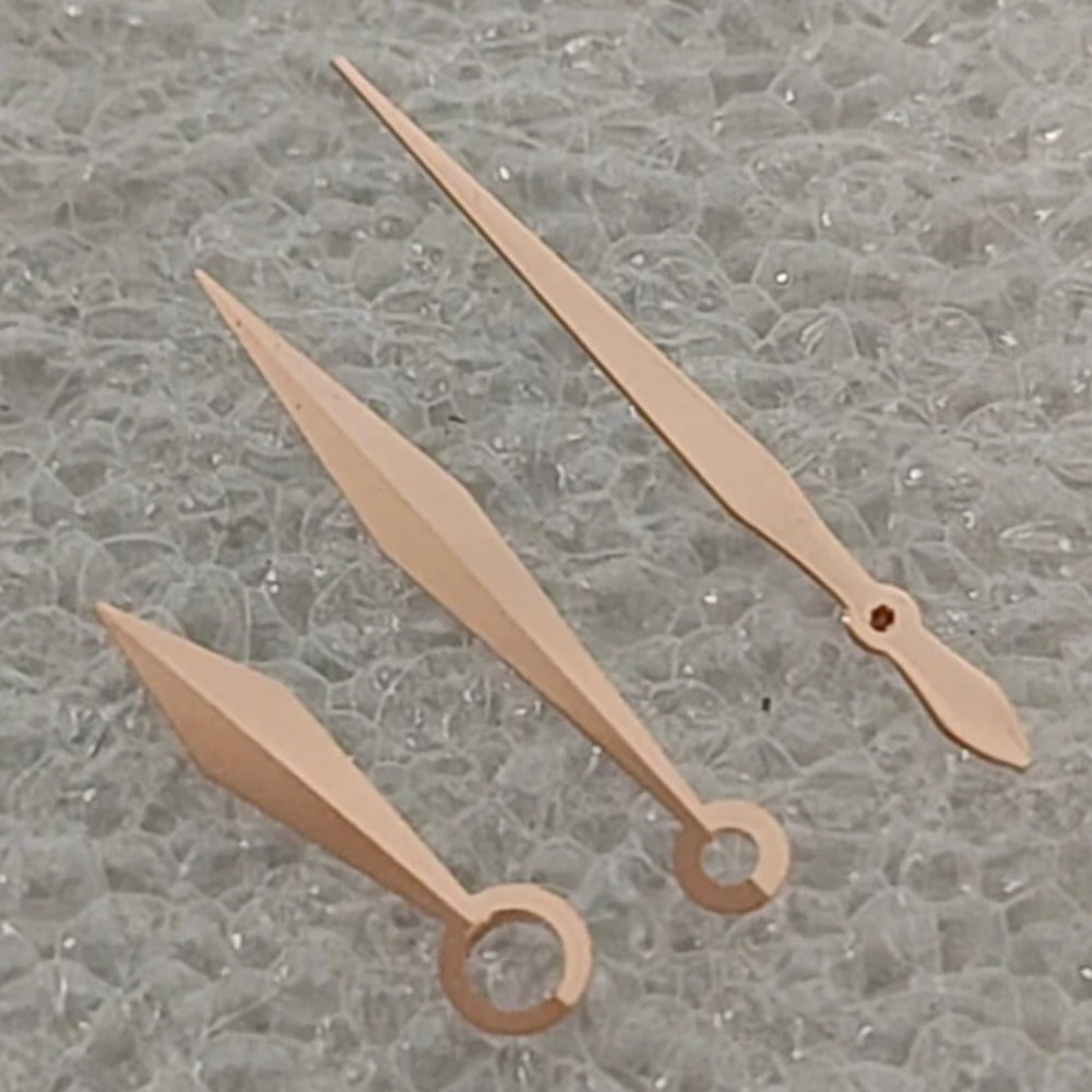 Rose Golden 12.5mm Sword-shaped watch Hands no lume for NH35 NH36 Movement