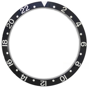 36.5/30.8mm Vintage Aluminum Black 2-22 SUB Watch Bezel Slope