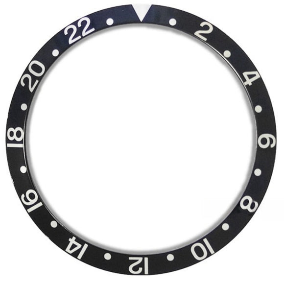 36.5/30.8mm Vintage Aluminum Black 2-22 SUB Watch Bezel Slope