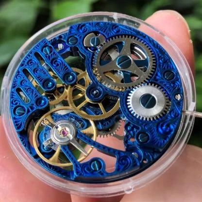 Blue  Hollow Seagull ST3600 Mechanical Movement Replacement of ETA6497