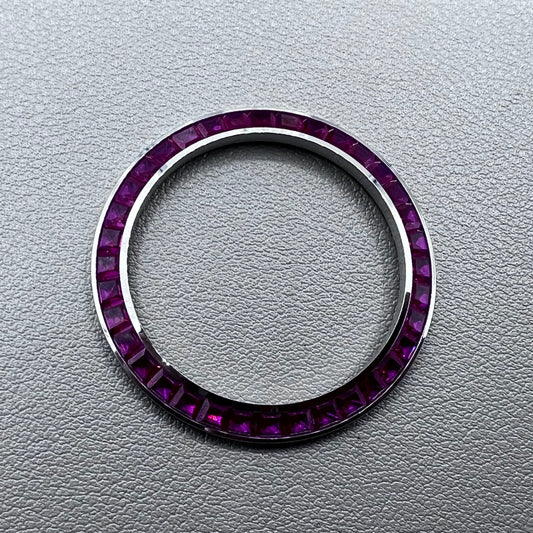 Inclined Rose Pink Watch Bezel Daytona T-Shaped Square Moissanite