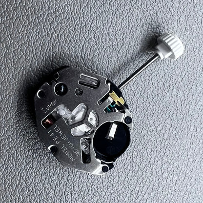 Sunon PE41 quartz watch movement with small second hand at 6 o'clock for ladies' watches.