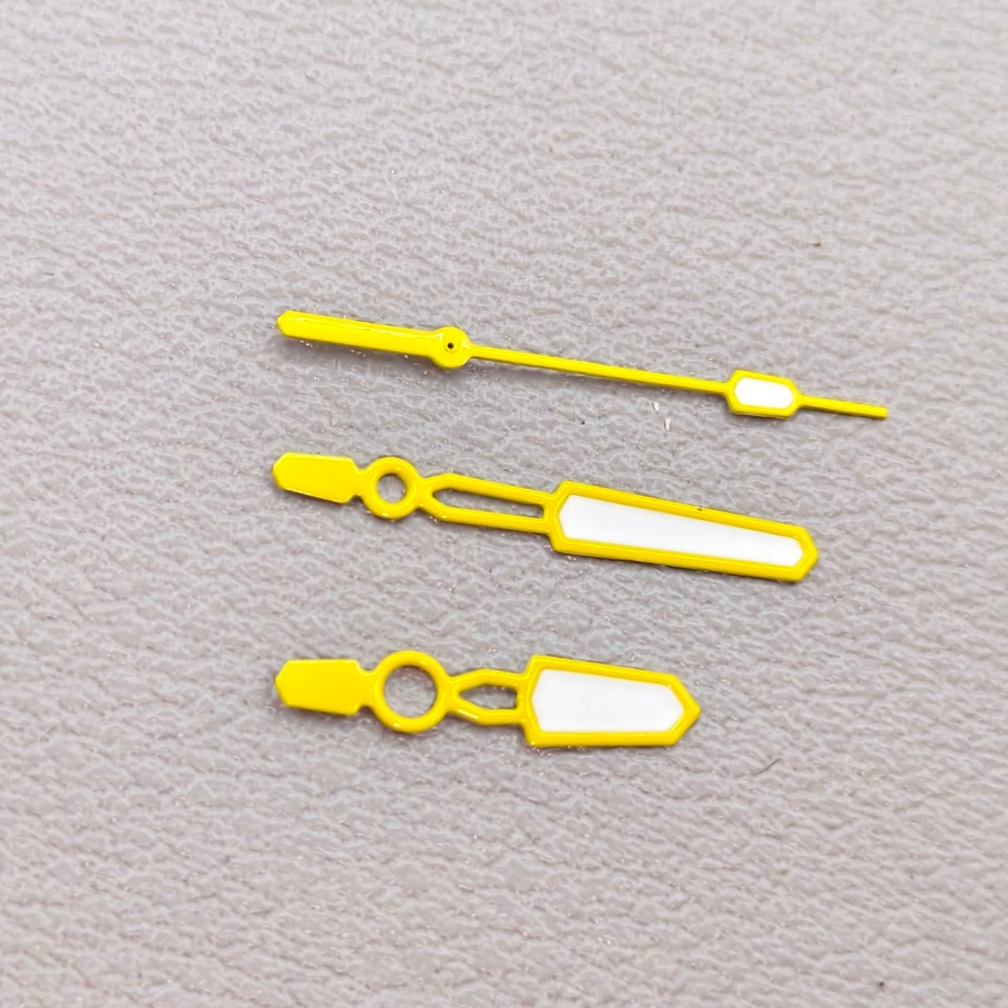 2 Sets Modified 3 Pins Green Luminous Yellow Watch Hands for NH35 NH36 4R 7S
