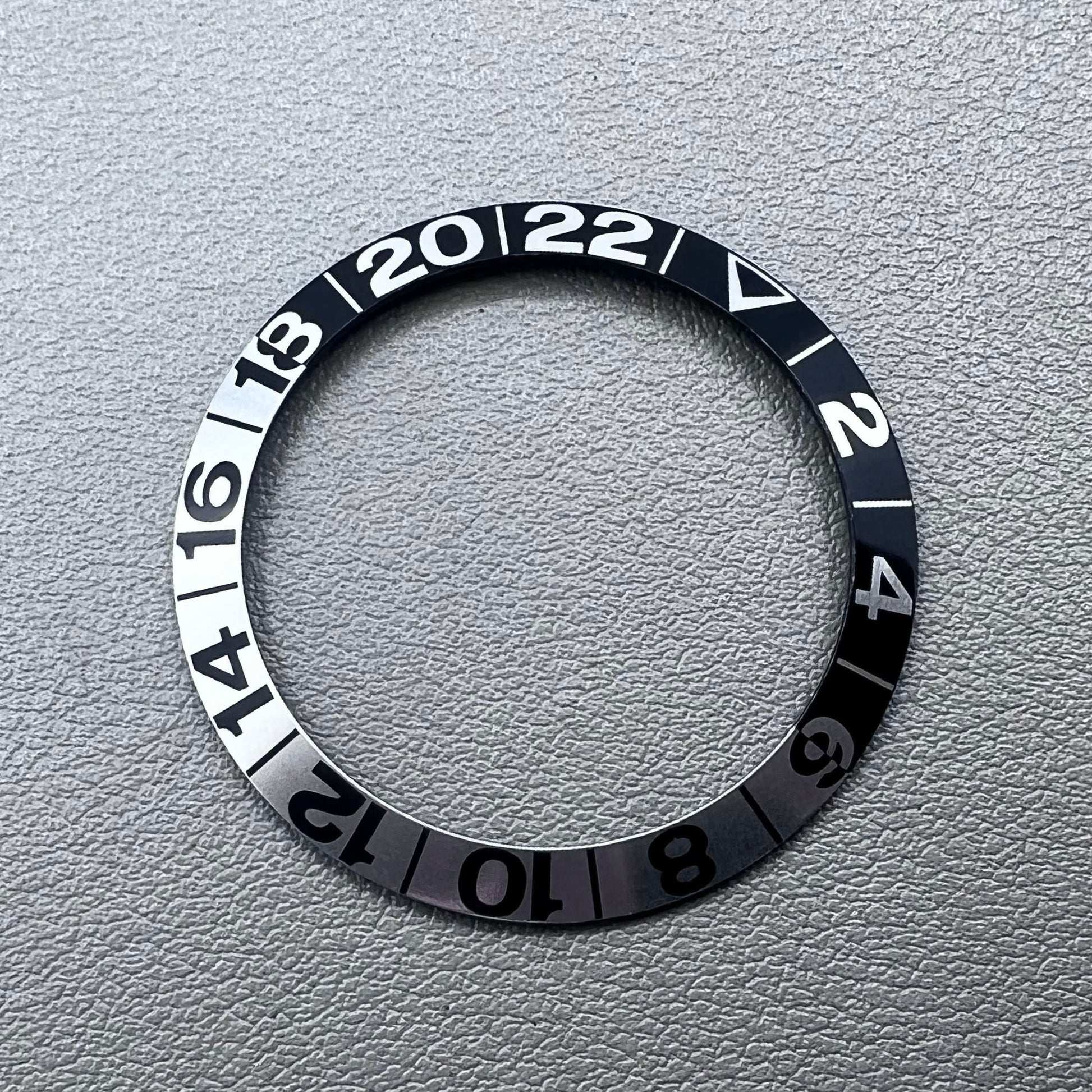38mm Tai Chi style watch bezel insert in aluminum alloy for Omega Seamaster 600, sleek accessory.