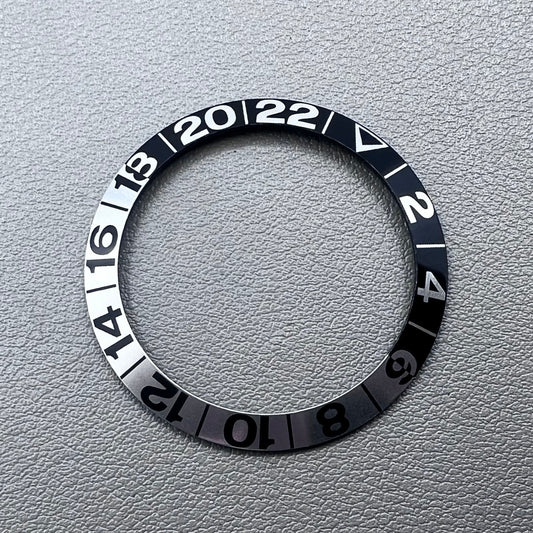 38mm Tai Chi style watch bezel insert in aluminum alloy for Omega Seamaster 600, sleek accessory.