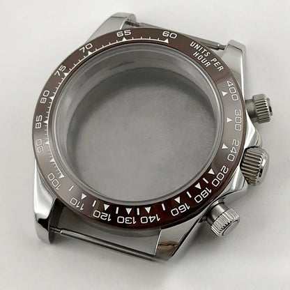 Daytona 40mm Mens Watch Steel Case for Daytona VK63 VK64 Case Fits 20mm Strap