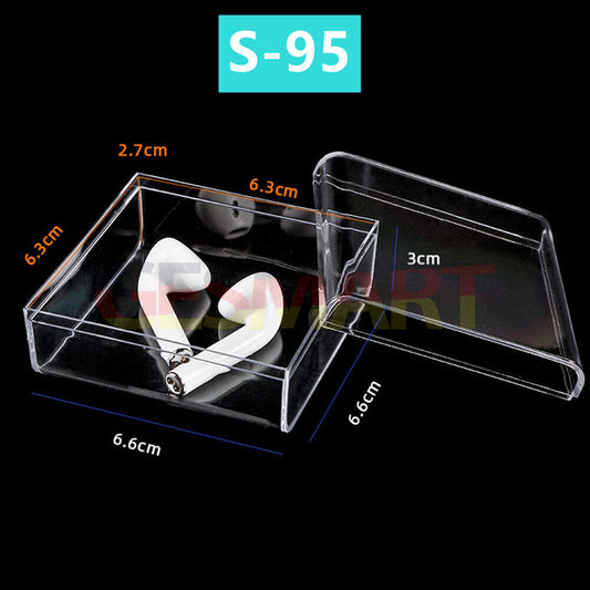 10 stücke 66x66mm Quadratische Transparente PS Toolbox Container Lagerung Fall Deckel &amp; Basis Box