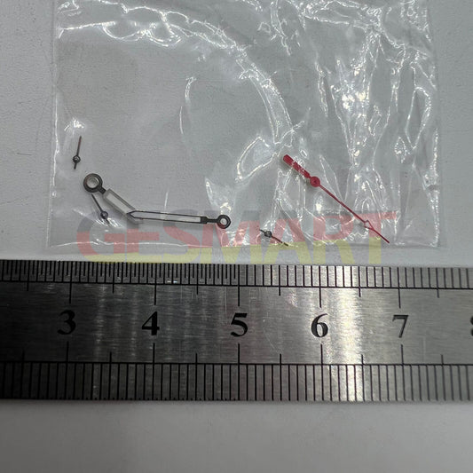 Aiguilles de montre rouges de 12 mm avec garniture argentée pour Miyota OS10 OS20 OS60 OS80 