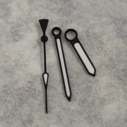 Black NH35 Hands For NH34 NH35 4R35 NH36 4R36 Movement Green luminous Watch