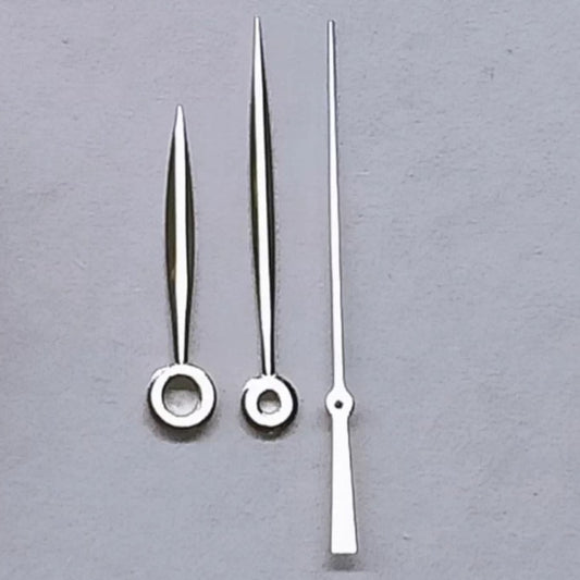 Silver watch hands for IWC Portugal, sized 12x16x16mm, compatible with ETA 2892, 2824, 2834, 2836, 2846 movements.