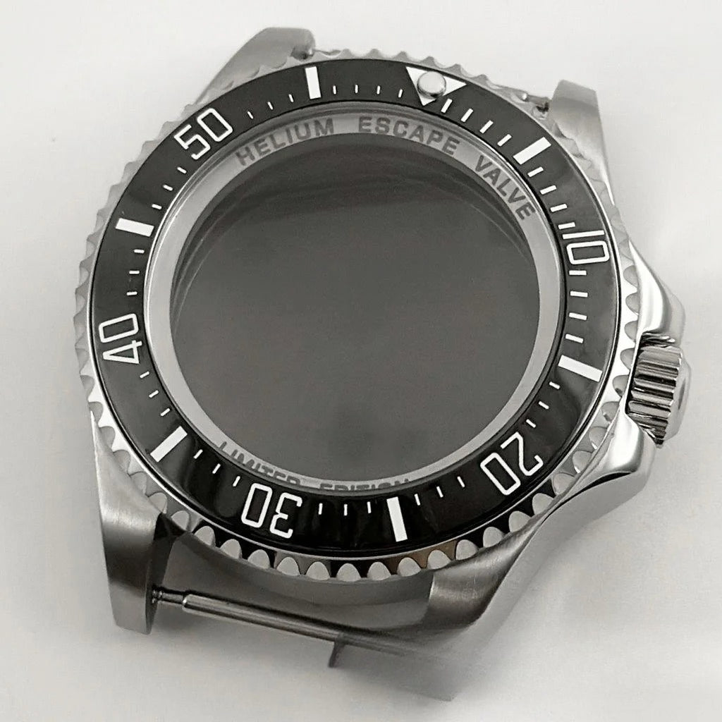 44mm Watch Case for Deep SEA Style for NH34 NH35 NH36 Rotating Bezel Solid Back