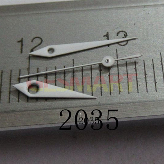 Aiguille de montre en forme de flèche peinte en blanc de 10 mm pour Miyota 2035 2115 2105 2305 2315