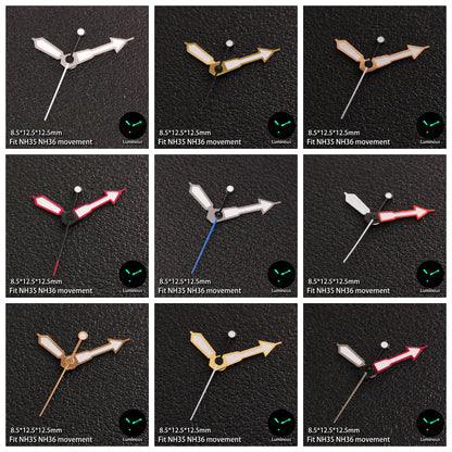 Modified Multicolor Watch Hands For NH35 NH36 Movement with Luminous