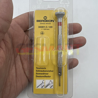 Bergeon 30081-C-120 ergonomic Phillips screwdriver 1.20mm for precise watch accessory repairs