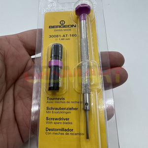 Bergeon 30081-AT-160 Ergonomic Screwdriver 1.60mm With Spare Blades