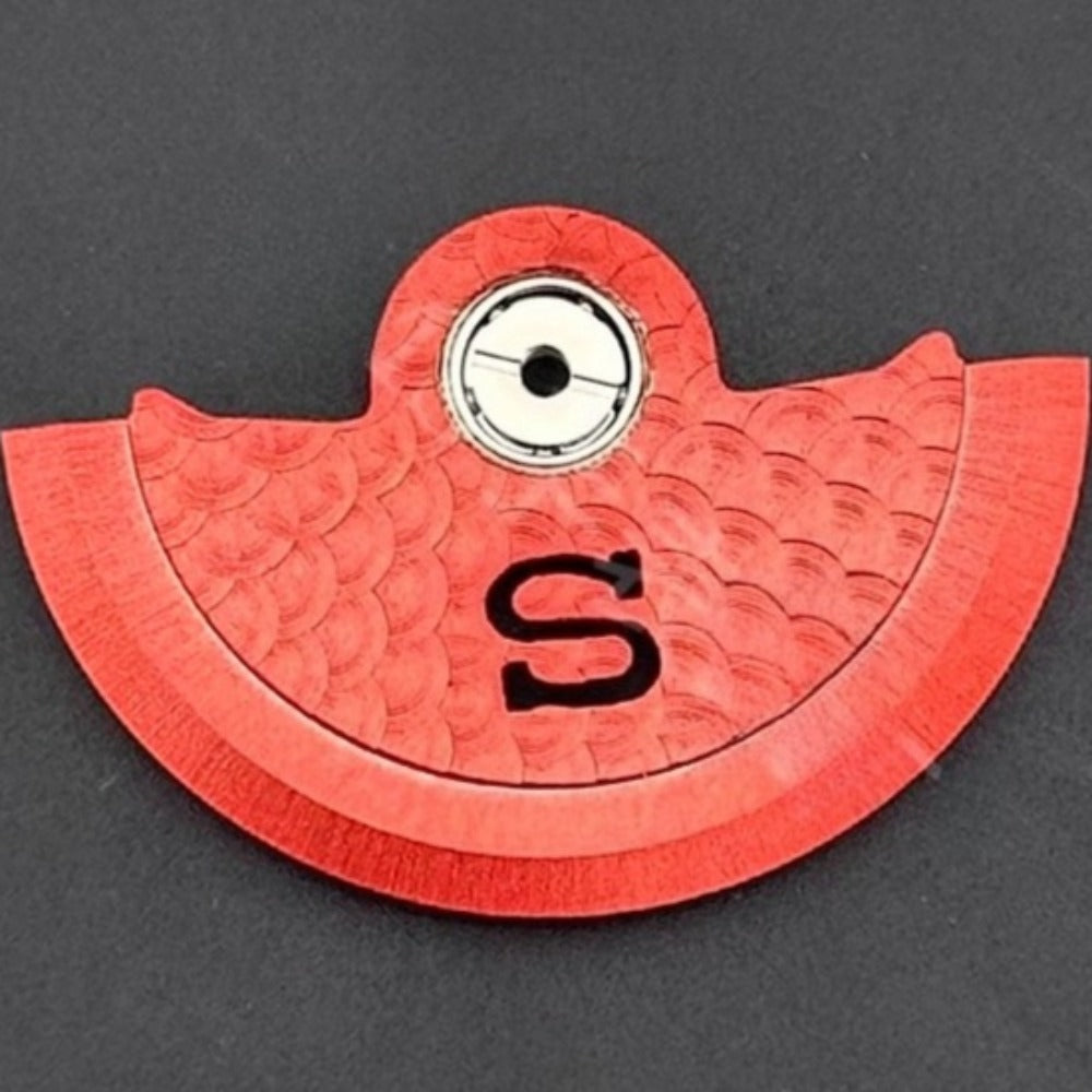 Modified S Carved Red Fish Scale Rotor Oscillating Weight for NH35 NH36 Movement