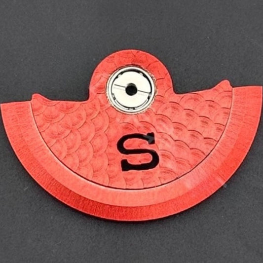 Modified S Carved Red Fish Scale Rotor Oscillating Weight for NH35 NH36 Movement