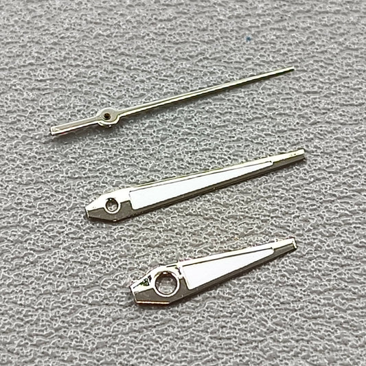 2 Sets Silver Trim with Green Lume Arrow Shape Watch Hands for Ronda 515