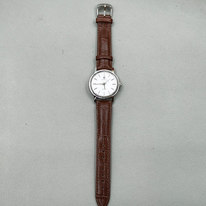 37mm China Baihua Silver Dial Shock-Resistant Manual Mechanical Watch 19 Jews