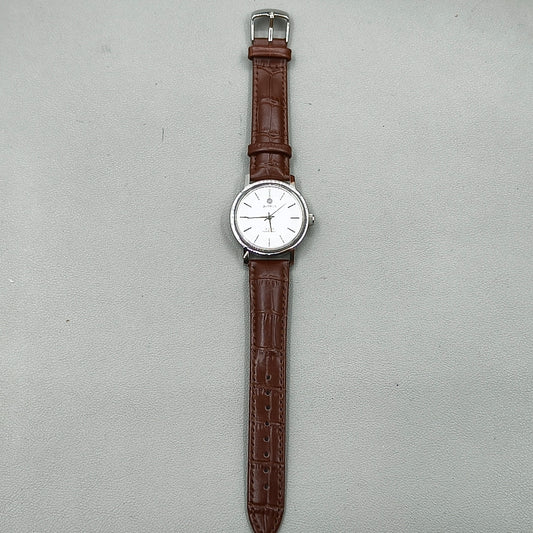 37mm China Baihua Silver Dial Shock-Resistant Manual Mechanical Watch 19 Jews