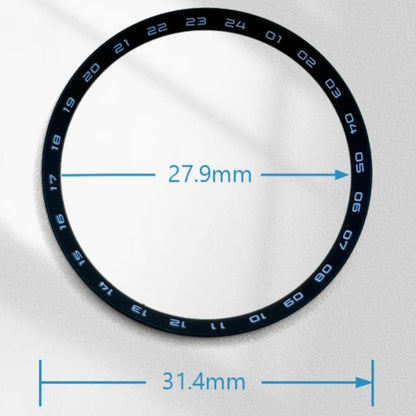 31.4mm*27.9mm*2.35mm Black Metal Chapter Ring Watch Repair Part