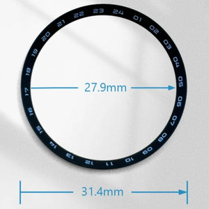31.4mm*27.9mm*2.35mm Black Metal Chapter Ring Watch Repair Part