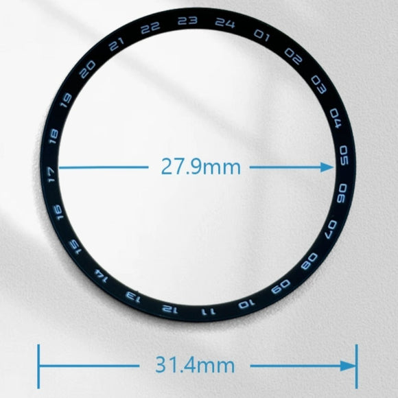 31.4mm*27.9mm*2.35mm Black Metal Chapter Ring Watch Repair Part