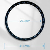 31.4mm*27.9mm*2.35mm Black Metal Chapter Ring Watch Repair Part