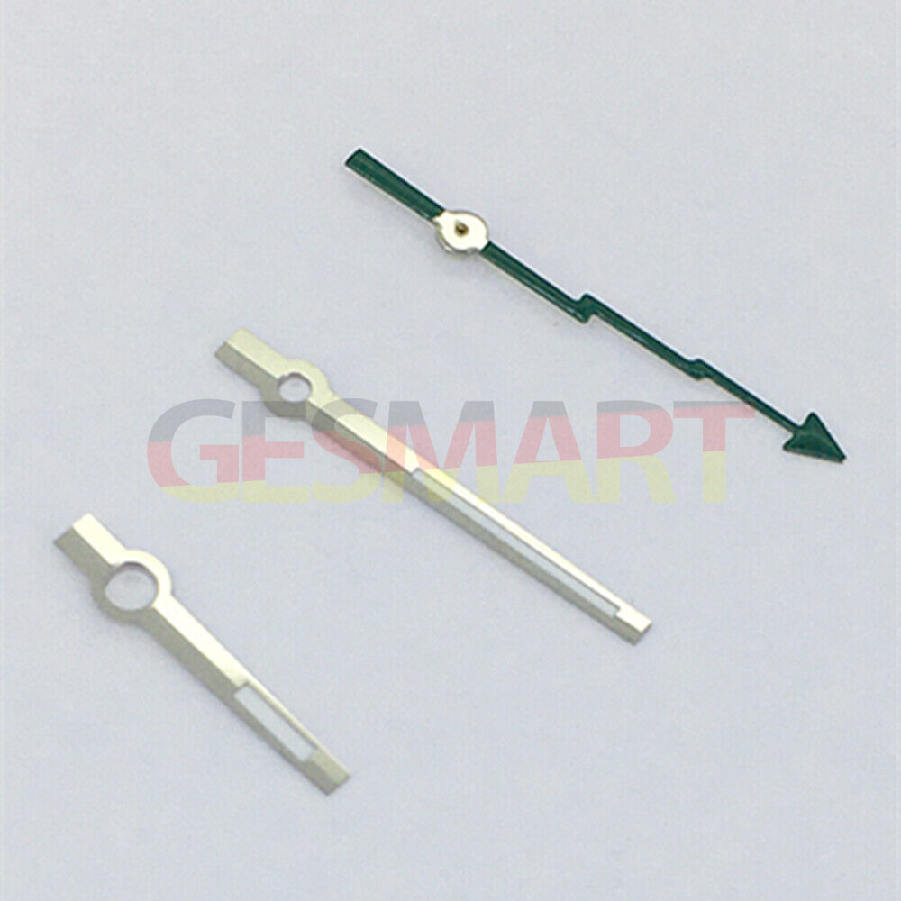 Lume silver trim green second hand for Asian 8215/2813/8205 watch movement, precise timing accessory.