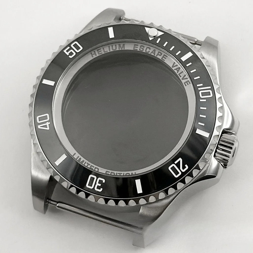 44mm Watch Case for Deep SEA Style for NH34 NH35 NH36 Rotating Bezel Solid Back