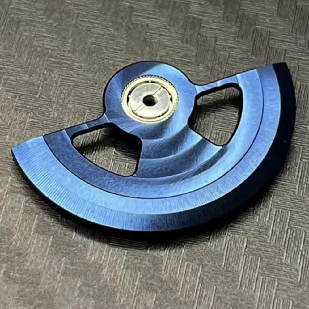 Dark blue bilateral symmetrical hollow rotor weight for NH35 NH36 watch movement.