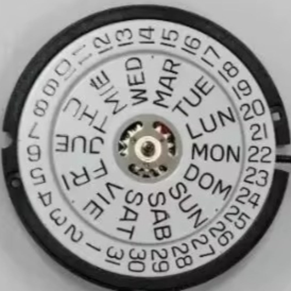 Swiss Made ETA 805.124 quartz watch movement with 3 hands, day-date function, replacement for ETA805.122.