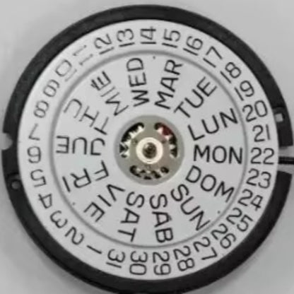 Swiss Made ETA 805.124 quartz watch movement with 3 hands, day-date function, replacement for ETA805.122.