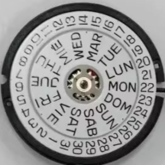 Swiss Made ETA 805.124 quartz watch movement with 3 hands, day-date function, replacement for ETA805.122.