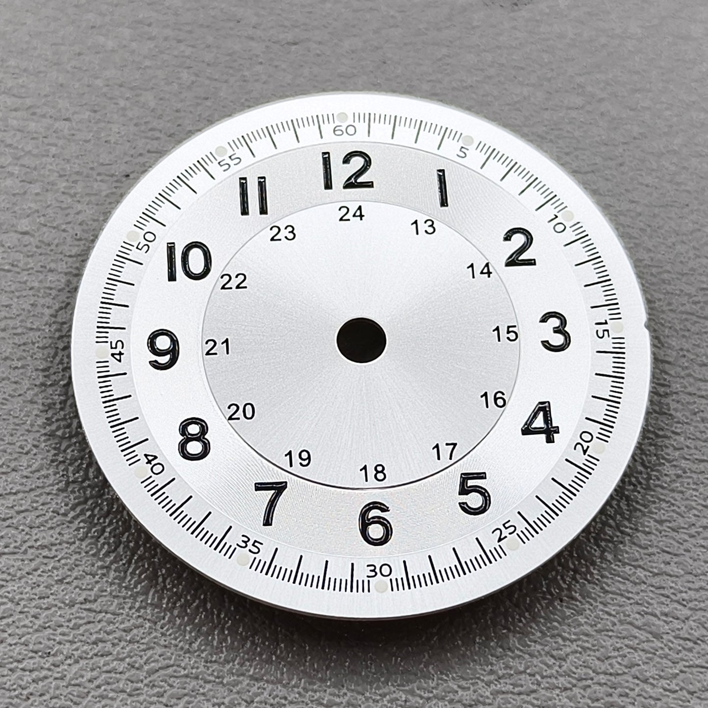 Silver Pilot 29mm Nologo Watch Dial Face for NH35 NH36 Movement