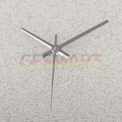 Long silver watch hands with black trim for NH35/NH36/4R/7S movements, ensuring precise timekeeping.